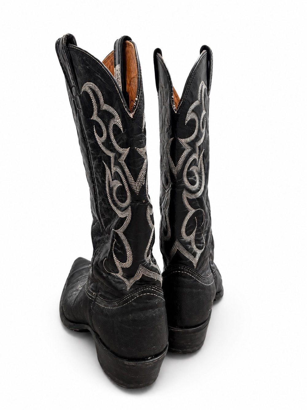 RARE Vintage Bacon’s Black Elephant Print Cowboy Boots – Women’s Size 7-6.5